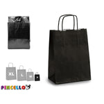 Papiertaschen Pincello 18242 Schwarz 18 x 8 x 31 cm (25 Stück)