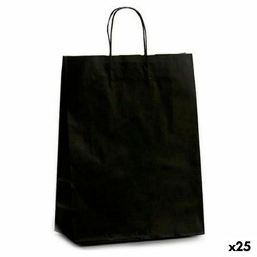 Papiertaschen Pincello 32412 Schwarz 12 x 52 x 32 cm 32 X 12 X 50 cm (25 Stück)