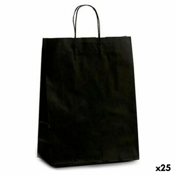 Papiertaschen Pincello Schwarz 12 x 52 x 32 cm (25 Stück)