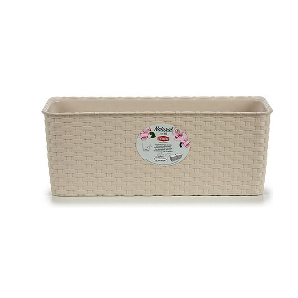 Blumenkasten Stefanplast Beige Kunststoff 15,5 x 13,5 x 38,5 cm (12 Stück)