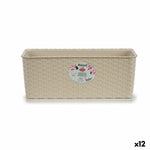 Blumenkasten Stefanplast Beige Kunststoff 15,5 x 13,5 x 38,5 cm (12 Stück)