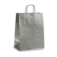 Papiertaschen Pincello 24311 Silberfarben 24 x 12 x 40 cm (25 Stück)