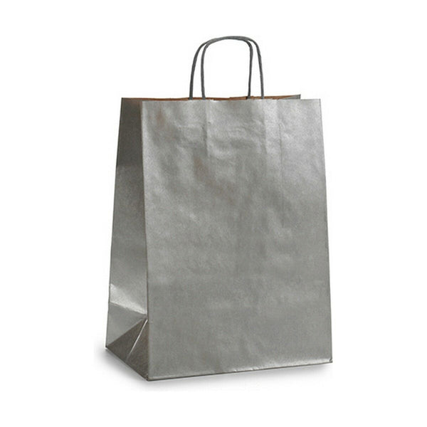Papiertaschen Pincello 24311 Silberfarben 24 x 12 x 40 cm (25 Stück)