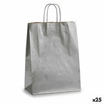 Papiertaschen Pincello Silberfarben Silber 12 x 52 x 32 cm (25 Stück)
