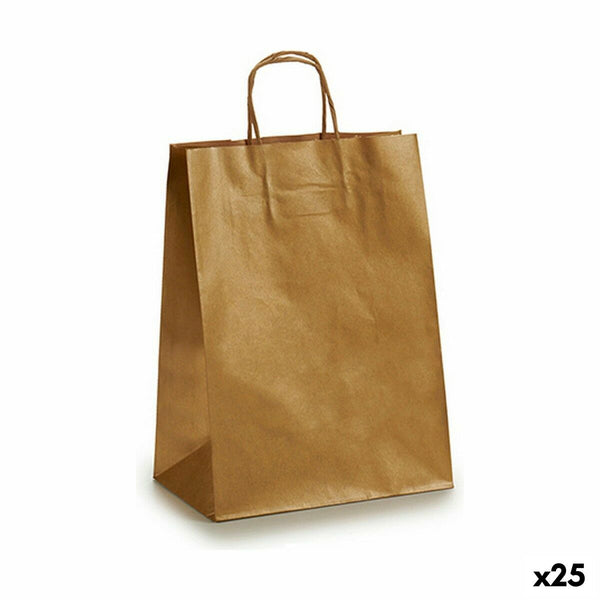 Papiertaschen Pincello Gold 24 x 12 x 40 cm 24 x 40 x 0,2 cm (25 Stück)