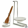 Löffelablage Kinvara Polypropylen Eisen 10 x 18 x 11 cm Silberfarben (24 Stück)