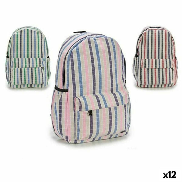 Schulrucksack Pincello Bunt 13 x 45 x 31 cm 31 x 45 x 13 cm Streifen (12 Stück)