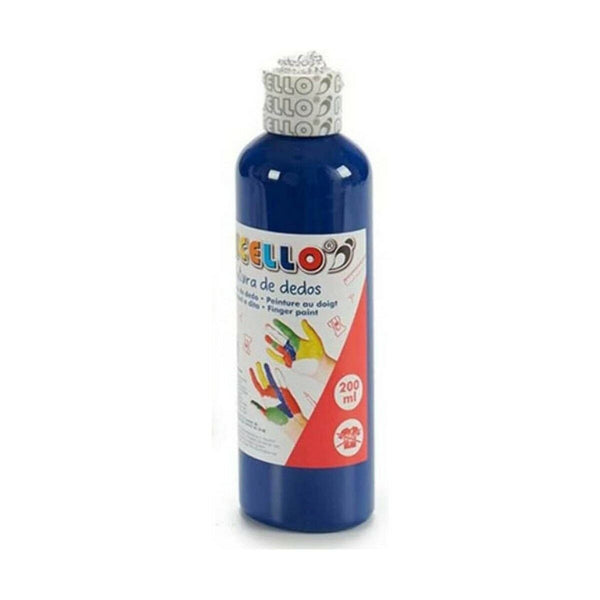 Fingerfarbe Pincello Blau 200 ml (12 Stück)