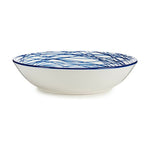 Suppenteller Vessia Blau Weiß Porzellan Streifen 20 x 4,7 x 20 cm (6 Stück)