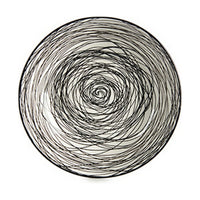 Suppenteller Vessia Weiß Schwarz Porzellan Streifen 20 x 4,7 x 20 cm (6 Stück)