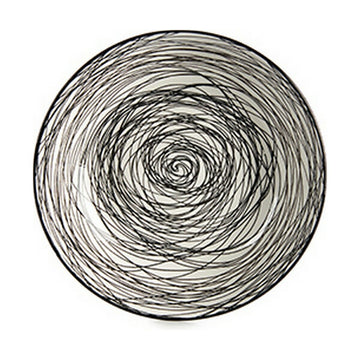 Suppenteller Vessia Weiß Schwarz Porzellan Streifen 20 x 4,7 x 20 cm (6 Stück)