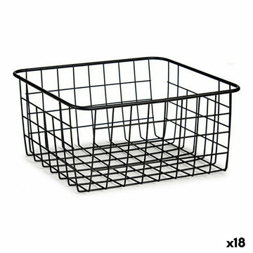 Mehrzweckkorb Kinvara W6699-5 Schwarz Stahl 22 x 12,7 x 28,5 cm (18 Stück)