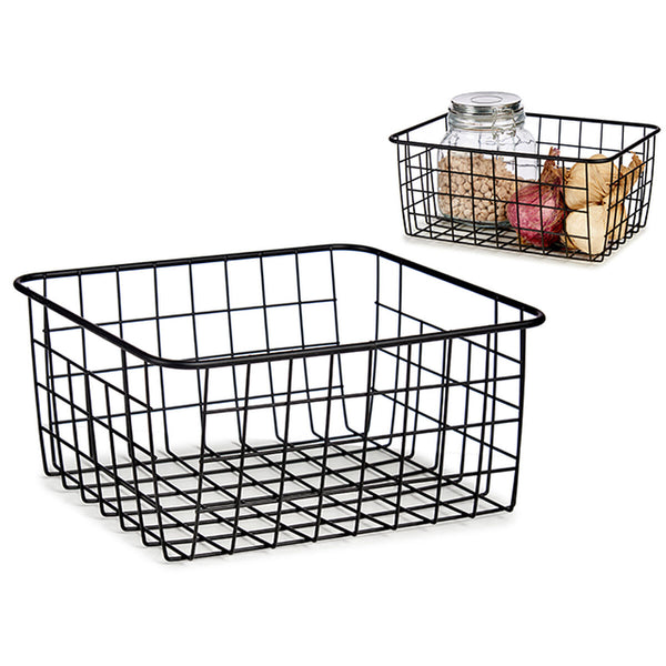 Mehrzweckkorb Kinvara W6699-5 Schwarz Stahl 22 x 12,7 x 28,5 cm (18 Stück)