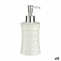 Seifenspender Berilo DW20800-B Weiß Metall aus Keramik Wellen 260 ml (12 Stück)