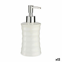 Seifenspender Berilo DW20800-B Weiß Metall aus Keramik Wellen 260 ml (12 Stück)