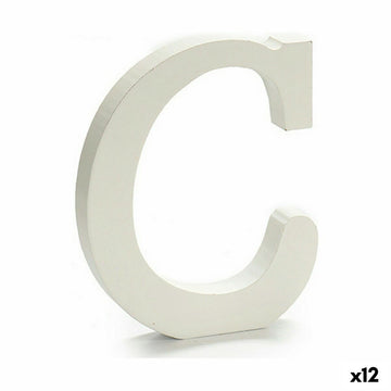 Buchstabe Pincello C Weiß 1,8 x 21 x 17 cm (12 Stück)