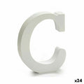 Buchstabe Pincello C Weiß Holz 2 x 11 cm (24 Stück)