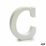 Buchstabe Pincello C Weiß Holz 2 x 11 cm (24 Stück)