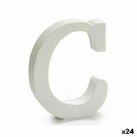 Buchstabe Pincello C Weiß Holz 2 x 11 cm (24 Stück)