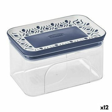Gefäß Stefanplast Blau Kunststoff 700 ml 10,3 x 8 x 15,5 cm Luftdicht (12 Stück)
