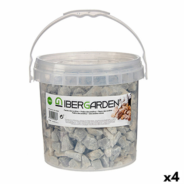 Deko-Steine Ibergarden 3KG-GRIS CLARO Hellgrau 3 Kg (4 Stück)