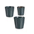 Blumentopfset Ibergarden LINCE PQ - 7011 Anthrazit Lehm (6 Stück)