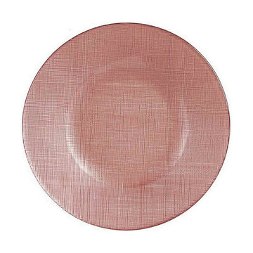 Flacher Teller Vivalto 323921P-3 323921P-3 Rosa Glas 21 x 2 x 21 cm (6 Stück)