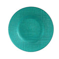Flacher Teller Vivalto 323921P 323921P türkis Glas 21 x 2 x 21 cm (6 Stück)