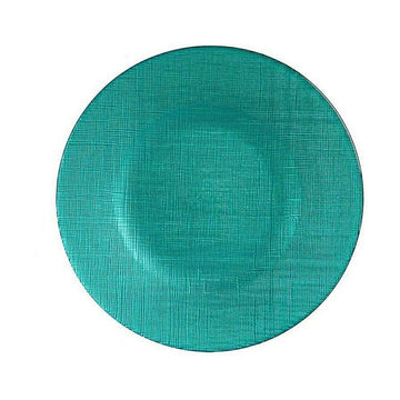 Flacher Teller Vivalto 323921P 323921P türkis Glas 21 x 2 x 21 cm (6 Stück)