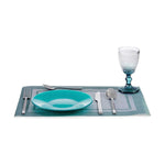 Flacher Teller Vivalto 323921P 323921P türkis Glas 21 x 2 x 21 cm (6 Stück)