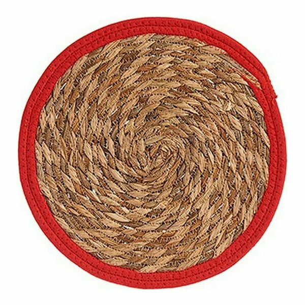 Untersetzer Gift Decor Rot natürlich Naturfaser 30 x 1 x 30 cm (48 Stück)