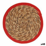 Untersetzer Gift Decor Rot natürlich Naturfaser 30 x 1 x 30 cm (48 Stück)