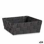 Mehrzweckkorb Kipit A3-6930A9 Schwarz Stoff 2,4 L 20 x 8 x 24 cm Geflochten (24 Stück)