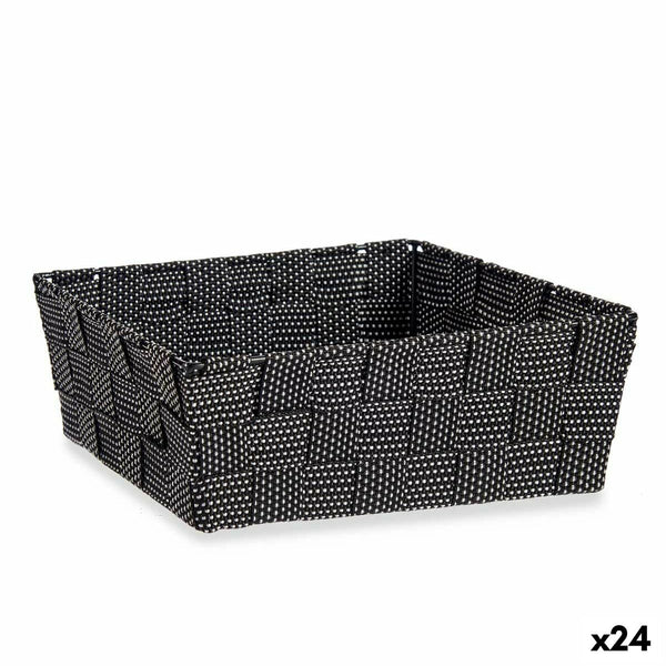 Mehrzweckkorb Kipit A3-6930A9 Schwarz Stoff 2,4 L 20 x 8 x 24 cm Geflochten (24 Stück)