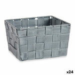 Mehrzweckkorb Kipit A3-6878 Grau Stoff 15 x 10,5 x 20 cm Geflochten (24 Stück)