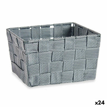 Mehrzweckkorb Kipit A3-6878 Grau Stoff 15 x 10,5 x 20 cm Geflochten (24 Stück)