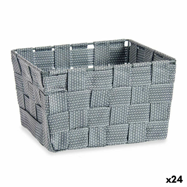 Mehrzweckkorb Kipit A3-6878 Grau Stoff 15 x 10,5 x 20 cm Geflochten (24 Stück)