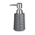 Seifenspender Berilo J912-A-GRIS Grau Silberfarben aus Keramik 350 ml (6 Stück)