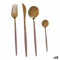 Besteck-Set Kinvara Rosa Gold Edelstahl 16 x 5 x 24,5 cm (12 Stück)
