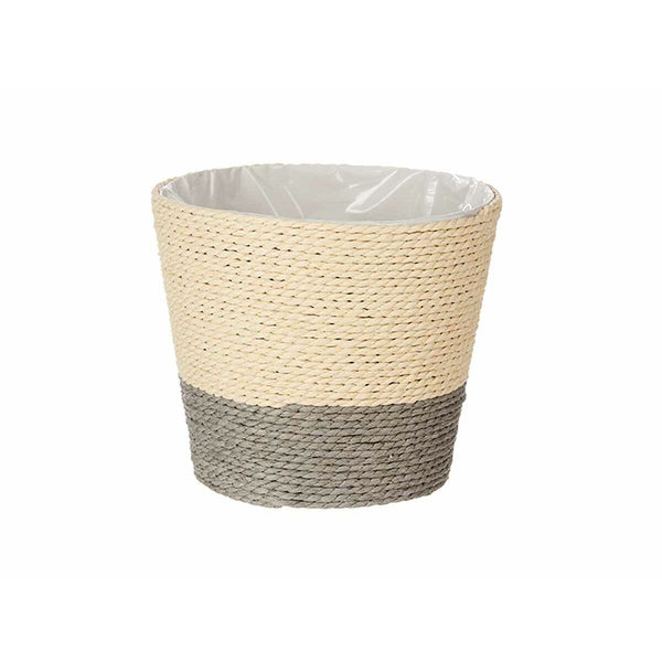 Blumentopf Ibergarden 86439 Grau natürlich Schnur Kunststoff 15 x 15 x 14 cm (24 Stück)