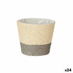 Blumentopf Ibergarden 86439 Grau natürlich Schnur Kunststoff 15 x 15 x 14 cm (24 Stück)