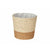 Blumentopf Ibergarden WY21-74 Braun natürlich Schnur Kunststoff 11 x 10,5 x 11 cm (24 Stück)