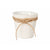 Blumentopf Ibergarden WY18-71 Weiß Braun Stoff Schnur Kunststoff Schleife 14 x 12,5 x 14 cm 14 x 14 x 14 cm (24 Stück)