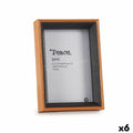 Fotorahmen Kristall Schwarz Braun Holz MDF (12 x 17 x 3 cm) (6 Stück)