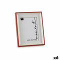 Fotorahmen Kristall Rot Weiß Kunststoff (2,5 x 26,2 x 21 cm) (6 Stück)