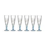 Champagnerglas Exotic Kristall Blau 6 Stück (170 ml)