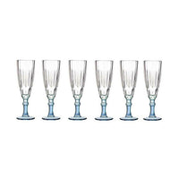 Champagnerglas Exotic Kristall Blau 6 Stück (170 ml)