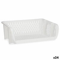 Gemüse-Korb Kinvara Weiß Polypropylen 30 x 13,5 x 38,7 cm (24 Stück)