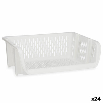 Gemüse-Korb Kinvara Weiß Polypropylen 30 x 13,5 x 38,7 cm (24 Stück)