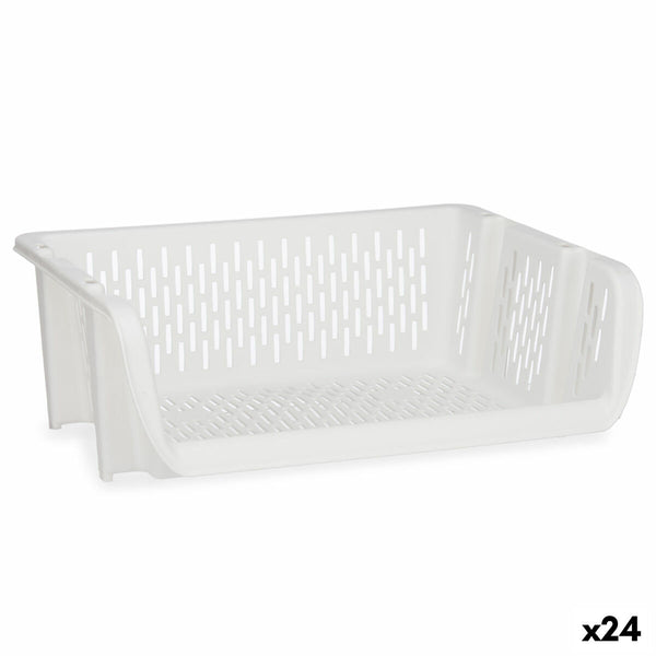 Gemüse-Korb Kinvara Weiß Polypropylen 30 x 13,5 x 38,7 cm (24 Stück)